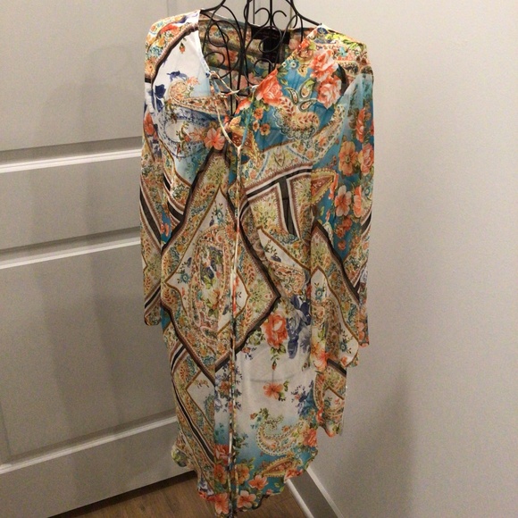 Isabel Hayley Tops - Isabel Hayley Sheer Floral Boho Blouse
